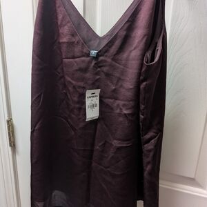 Express Women's Deep Purple Satin Slip